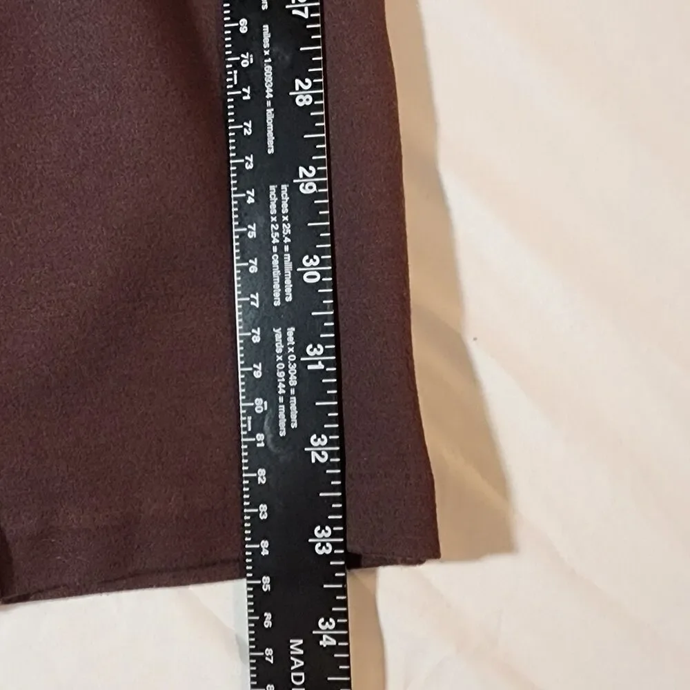 Michael Kors Brown Dress Pants skinny ankle mid rise size medium